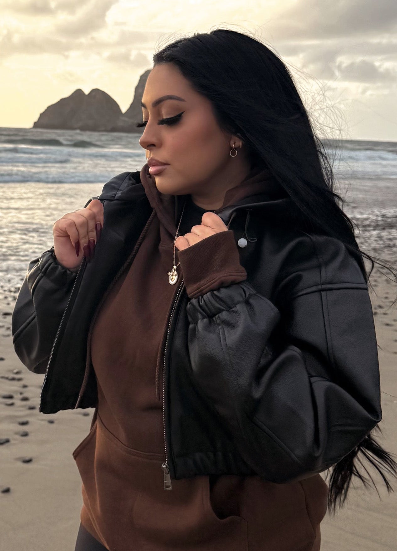Noir Hooded Jacket