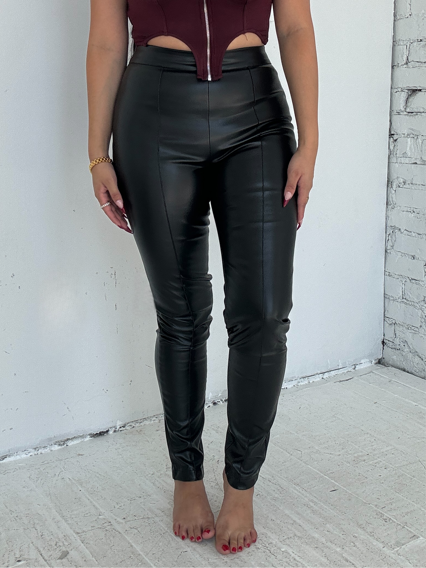 Faux Leather Pants