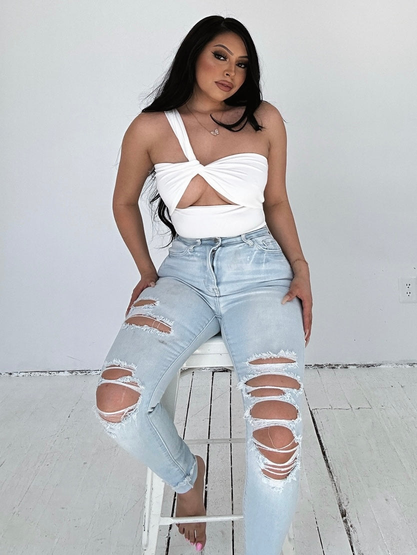 Swan Cut Out Bodysuit
