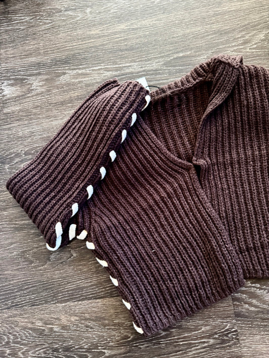 Stitch cardigan sweater