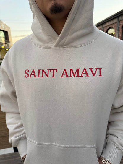 Oversized Beige Saint Amavi Hoodie