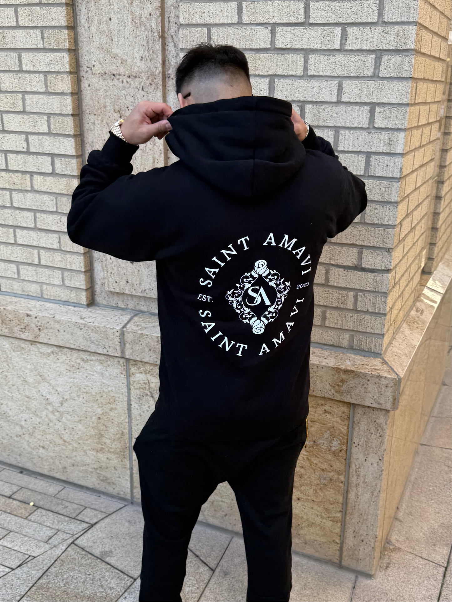 Oversized Black Saint Amavi Hoodie