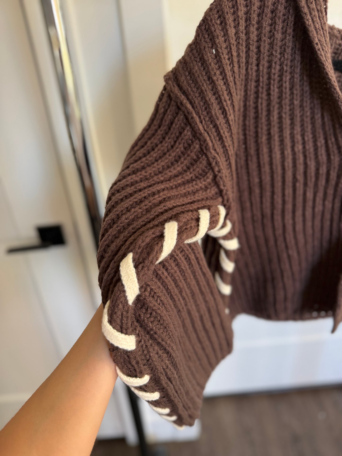 Stitch cardigan sweater