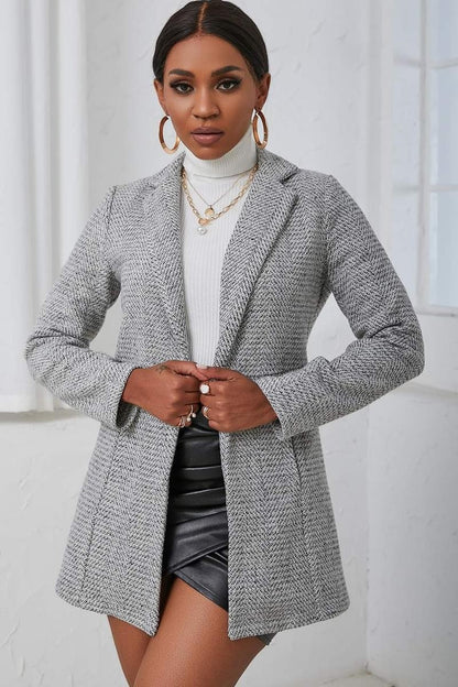 Tweed Grey Peacoat