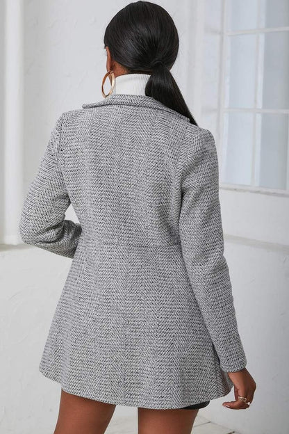 Tweed Grey Peacoat